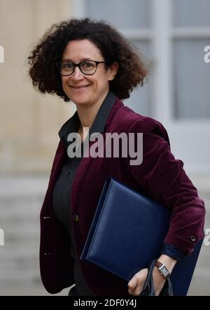 Französische Umweltministerin Emmanuelle Wargon bei der wöchentlichen Kabinettssitzung im Elysée-Palast am 15. Januar 2020 in Paris, Frankreich. Foto von Christian Lewig/ABACAPRESS.COM Stockfoto