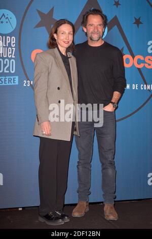 Elsa Zylberstein, Stephane De Groodt bei der Vorführung des Films La Daronne während des 23. Comedy Film Festivals in L'Alpe d'Huez, Frankreich am 16. Januar 2020. Foto von Julien Reynaud/APS-Medias/ABACAPRESS.COM Stockfoto