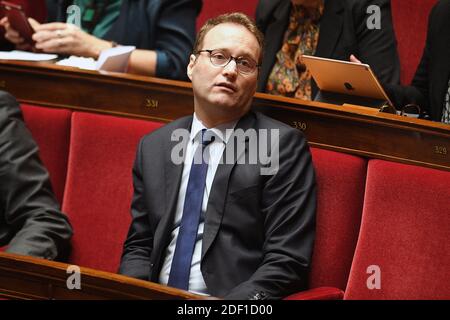 Stellvertreter Sylvain Maillard nimmt an einer Fragestunde an die Regierung in der französischen Nationalversammlung am 21. Januar 2019 in Paris Teil.Foto: David Niviere/ABACAPRESS.COM Stockfoto