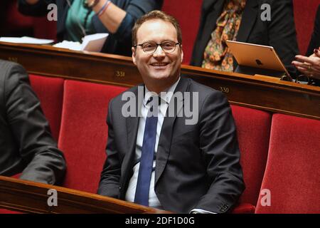 Stellvertreter Sylvain Maillard nimmt an einer Fragestunde an die Regierung in der französischen Nationalversammlung am 21. Januar 2019 in Paris Teil.Foto: David Niviere/ABACAPRESS.COM Stockfoto