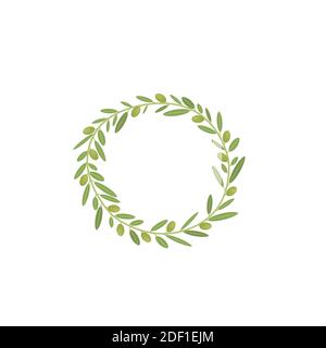 Olivenzweig Kranz Stock Vektor