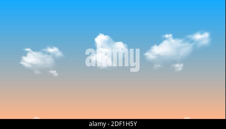Schöner Himmel mit Wolken. Schöner blauer Himmel. Stockfoto