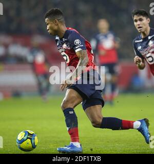 Reinildo von Lille während des Ligue 1-Spiels zwischen Lille OSC und Paris Saint-Germain (PSG) im Stade Pierre Mauroy am 26. Januar 2020 in Lille, Frankreich. Foto Sylvain Lefevre /ABACAPRESS.COM Stockfoto