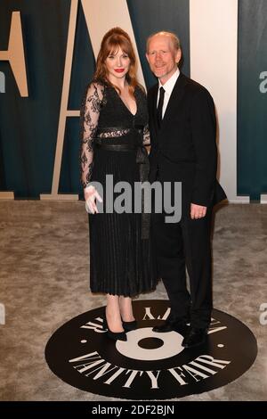 Bryce Dallas Howard und Ron Howard bei der Vanity Fair Oscar Party im Wallis Annenberg Center for the Performing Arts am 09. Februar 2020 in Beverly Hills, Los Angeles, CA, USA, 9. Februar 2020. Foto von David Niviere/ABACAPRESS.COM Stockfoto