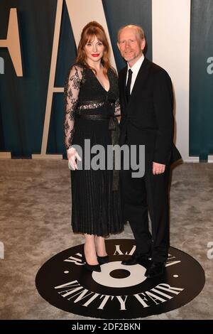 Bryce Dallas Howard und Ron Howard bei der Vanity Fair Oscar Party im Wallis Annenberg Center for the Performing Arts am 09. Februar 2020 in Beverly Hills, Los Angeles, CA, USA, 9. Februar 2020. Foto von David Niviere/ABACAPRESS.COM Stockfoto