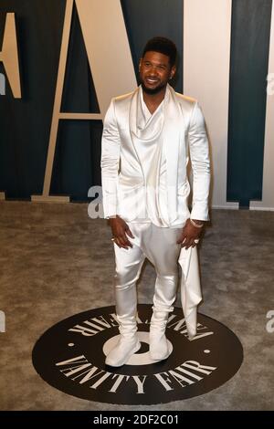 Usher Teilnahme an der Vanity Fair Oscar Party im Wallis Annenberg Center for the Performing Arts am 09. Februar 2020 in Beverly Hills, Los Angeles, CA, USA, 9. Februar 2020. Foto von David Niviere/ABACAPRESS.COM Stockfoto