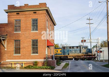 Alabama Athens Alabama Veteran's Museum Archive, außen altes L&N L & N Freight Depot, militärische Artefakte Sammlungsausstellungen, Stockfoto