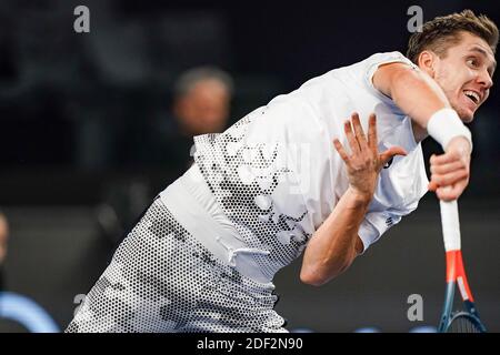 Egor Gerasimov (BLR) beim ATP 250-Spiel Open 13 Provence zwischen David Goffin und Egor Gerasimov am 20. Februar 2020 in Marseille, Frankreich. Foto von Julien Poupart/ABACAPRESS.COM Stockfoto