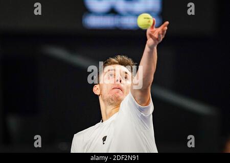 Egor Gerasimov (BLR) beim ATP 250-Spiel Open 13 Provence zwischen David Goffin und Egor Gerasimov am 20. Februar 2020 in Marseille, Frankreich. Foto von Julien Poupart/ABACAPRESS.COM Stockfoto