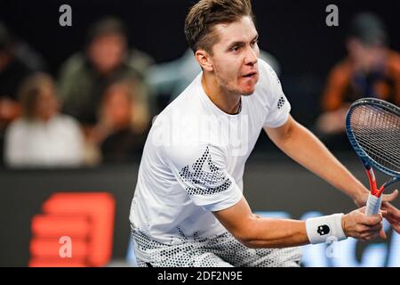 Egor Gerasimov (BLR) beim ATP 250-Spiel Open 13 Provence zwischen David Goffin und Egor Gerasimov am 20. Februar 2020 in Marseille, Frankreich. Foto von Julien Poupart/ABACAPRESS.COM Stockfoto