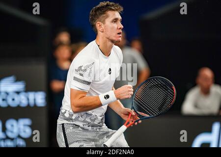 Egor Gerasimov (BLR) beim ATP 250-Spiel Open 13 Provence zwischen David Goffin und Egor Gerasimov am 20. Februar 2020 in Marseille, Frankreich. Foto von Julien Poupart/ABACAPRESS.COM Stockfoto