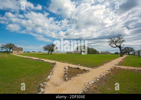 Texas Forts Trail, Fort McKavett State Historic Site, Parade Ground Stockfoto