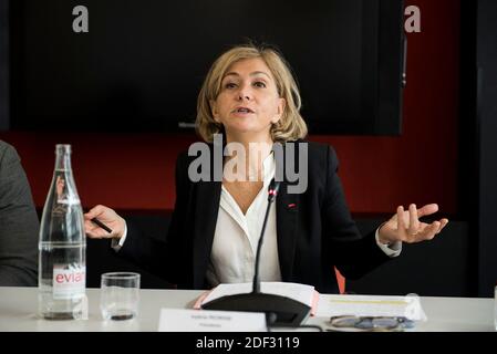 Valerie Pecresse präsentiert am 26. Februar 2020 den "Pakt für Arbeiterviertel" der Region Ile-de-France in Saint Ouen, seine Saint Denis, Frankreich. Foto von Magali Cohen/ABACAPRESS.COM Stockfoto