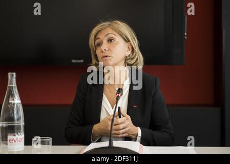 Valerie Pecresse präsentiert am 26. Februar 2020 den "Pakt für Arbeiterviertel" der Region Ile-de-France in Saint Ouen, seine Saint Denis, Frankreich. Foto von Magali Cohen/ABACAPRESS.COM Stockfoto