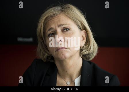 Valerie Pecresse präsentiert am 26. Februar 2020 den "Pakt für Arbeiterviertel" der Region Ile-de-France in Saint Ouen, seine Saint Denis, Frankreich. Foto von Magali Cohen/ABACAPRESS.COM Stockfoto