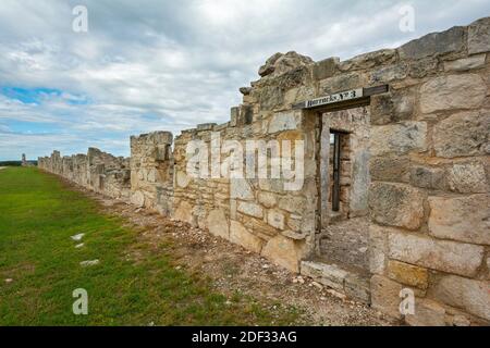 Texas Forts Trail, Fort McKavett State Historic Site, Barracks No. 3 Stockfoto