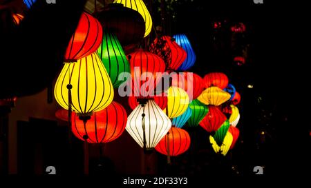 BUNTE LATERNE IN HOI AN, DA NANG, VIETNAM Stockfoto