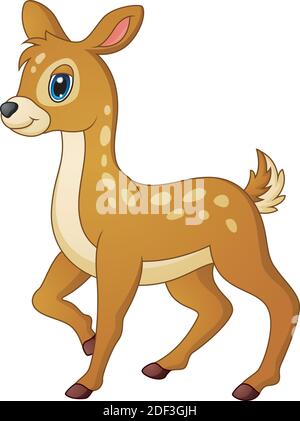 Vektor-Illustration von niedlichen Hirsch Cartoon Stock Vektor