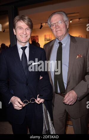 Prinz Charles-Louis von Orleans, Herzog von Chartres mit seinem Vater Prinz Jacques von Orleans besuchen die Ausstellung der Prinzen und Prinzessinnen von Orleans in der Galerie Not a Gallery in Paris am 5. März 2020, Frankreich. Foto von David Niviere/ABACAPRESS.COM Stockfoto