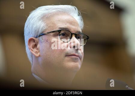 Charles W. scharf, Chief Executive Officer (CEO) und Präsident von Wells Fargo & Company, bezeugt am Dienstag, den 10. März 2020, vor dem US-amerikanischen Finanzdienstleistungsausschuss im US-amerikanischen Kapitol in Washington D.C., USA. Foto von Stefani Reynolds/CNP/ABACAPRESS.COM Stockfoto