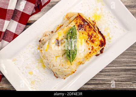 Lasagne Bolognese Stockfoto