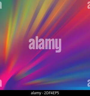 Ein abstraktes, mehrfarbiges, irisierendes, unscharfes Hintergrundbild. Stockfoto