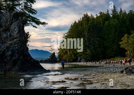 BAMFIELD, KANADA - 02. Jul 2019: Brady's Beach, Bamfield, Westküste Vancouver Island, BC Kanada Stockfoto