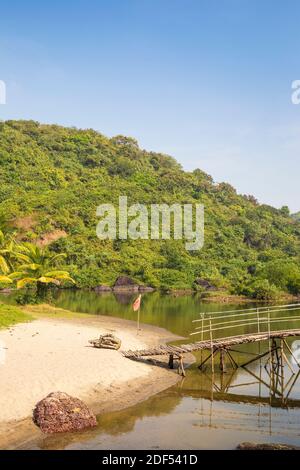 Indien, Goa, Arambol, Wagh Colamb Strand, Sweet Water Lake Stockfoto