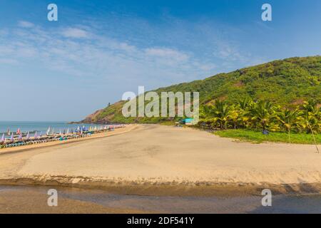 Indien, Goa, Arambol, Wagh Colamb Strand, Sweet Water Lake Stockfoto