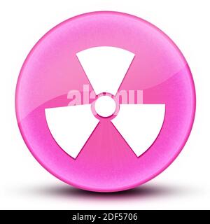 Strahlung Augapfel glänzend elegant rosa runden Knopf abstrakte Illustration Stockfoto