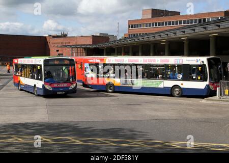 Stagecoach Busse als Kilmarnock, East Ayrshire, Schottland, Großbritannien Stockfoto