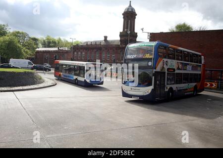 Stagecoach Busse als Kilmarnock, East Ayrshire, Schottland, Großbritannien Stockfoto