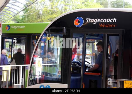 Stagecoach Busse als Kilmarnock, East Ayrshire, Schottland, Großbritannien Stockfoto