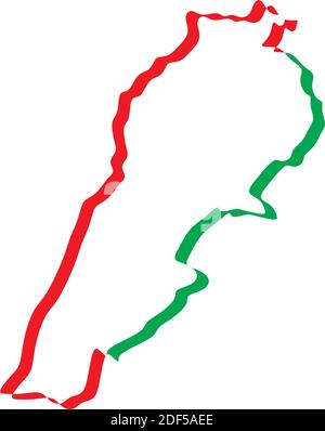 libanon Karte Symbol Vektor-Symbol Stock Vektor