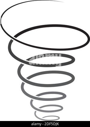 Spiral Linie Tornado Twister Logo Icon Design Stock Vektor
