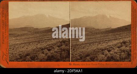 Mt. Shasta, Blick aus dem Shasta Valley, Siskiyou Co., Kal., Standbild, Stereographen, 1850 - 1930 Stockfoto