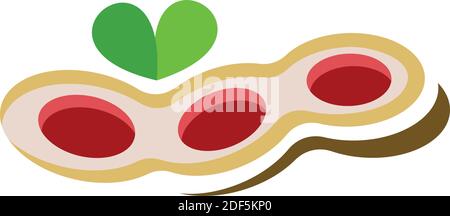 Erdnüsse Logo Symbol Vektor Illustration Stock Vektor