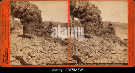 Arch Rock, Santa Monica Bay, Cal., Standbild, Stereographen, 1875, Taber, I. W. (Jesaja West) (1830-1912 Stockfoto