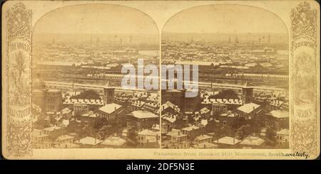 Panorama vom Bunker Hill Monument, Süd., Standbild, Stereographen, 1877 Stockfoto