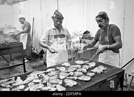 - PCI (Partito Comunista Italiano), Festa nazionale dell'Unità (Mailand, 1986) - PCI (Kommunistische Partei Italiens), Nationalfest der Unità (Mailand, 1986) Stockfoto