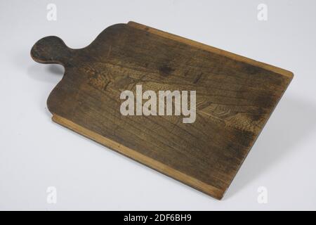 Pantry Setting Tools, Anonymous, erste Hälfte 19. Jahrhundert, gesägt, Allgemein: 0.7 x 24.9 x 48cm 7 x 249 x 480mm, Pantry Oak, mit einem Griff oben und rechten Winkeln unten. Die Klinge kann in die Kombüse geschoben werden, 2007 Stockfoto