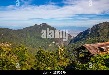 Doi Nang Non, Grenzgebirge zwischen Thailand und Myanmar Stockfoto