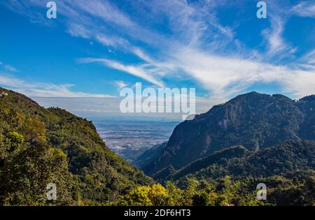 Doi Nang Non, Grenzgebirge zwischen Thailand und Myanmar Stockfoto