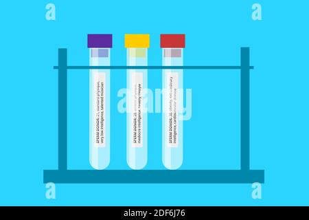 Assistierte Reproduktion - Wahl der Samenspende. Auswahl des gespendeten genetischen Materials basierend auf Eigenschaften und Gesundheit des männlichen Spenders. Vektor-il Stockfoto