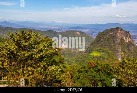 Doi Nang Non, Grenzgebirge zwischen Thailand und Myanmar Stockfoto