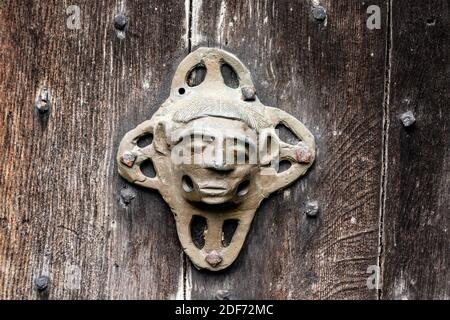 Sanctuary Knocker. Whalley Parish Church, Lancashire. Stockfoto