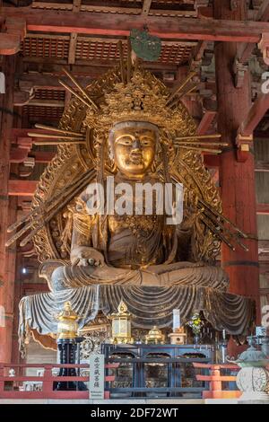 Kokuuzo-bosatsu, große Buddha-Halle (Daibutsuden), Tōdai-ji, Stadt Nara, Präfektur Nara, Japan Stockfoto