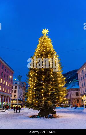 Weihnachten in Bergen, Norwegen Stockfoto