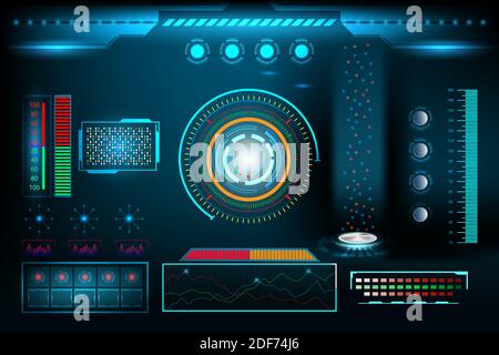 Abstract Technology futuristische Schnittstelle. Element digital Design Innovation hallo tech AI Konzept Hintergrund .Vektor und Illustration Stock Vektor