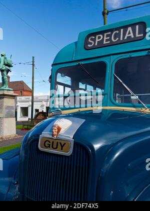 Eindeck Guy Motors GS 50er Jahre Vintage-Bus eingebaut Wolverhampton im Dienst im Black Country Living Museum in Dudley West Midlands England Großbritannien Stockfoto